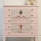 Upcycled French Chest of Drawers: Ballerina Decoupage, Blush Pink