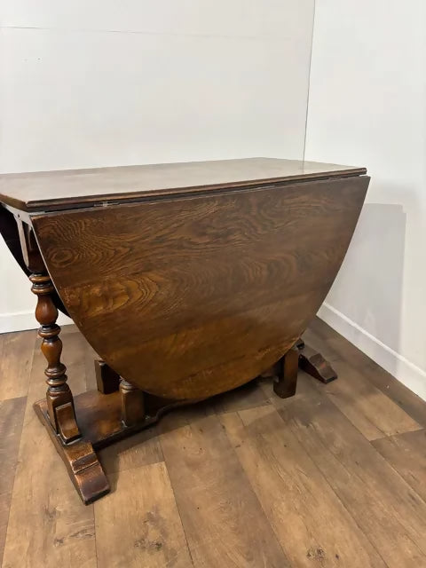 Vintage Oak Drop Leaf Dining Table