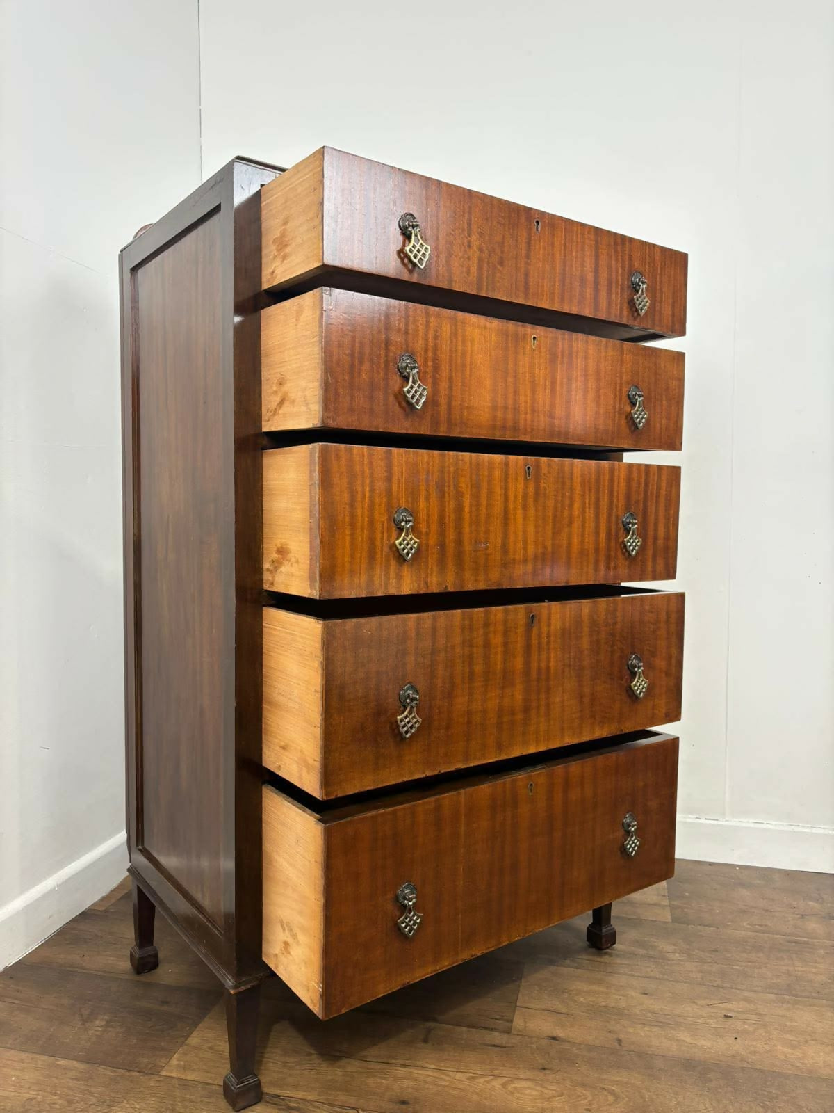 Vintage Mahogany Five Drawer Chest