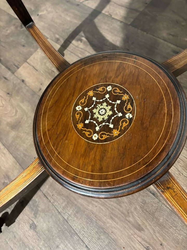 Edwardian Rosewood Inlaid Window Table4