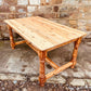 Solid Pine Farmhouse Dining Table | Rustic Country Refectory Table | Handmade Style | Natural Wood