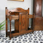 Oak Hall Stand Stick Stand with Drip Trays and Cupboard