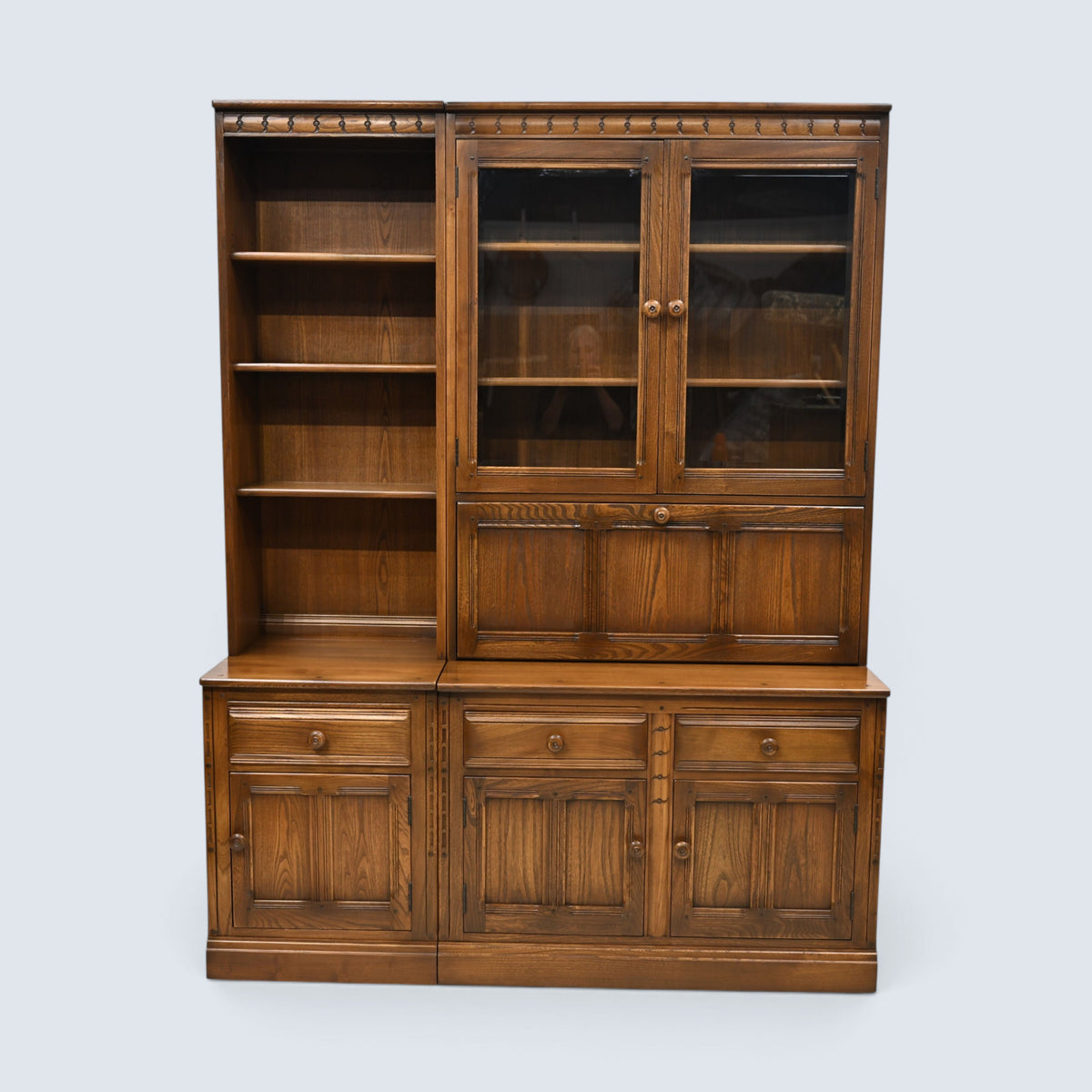 Ercol Bookcase Display Wall Unit Drinks Cabinet Golden Dawn FREE UK Delivery*