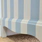 Vintage Hand-painted Stag Minstrel Tallboy, Chest of Drawer Blue & Cream Striped