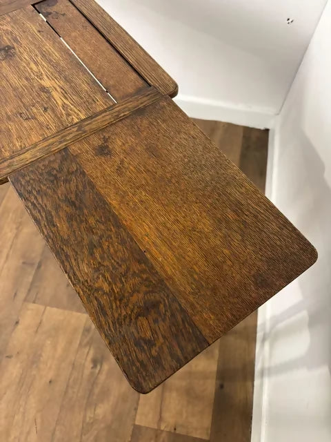 Vintage Oak Bobbin Turned Reading Table