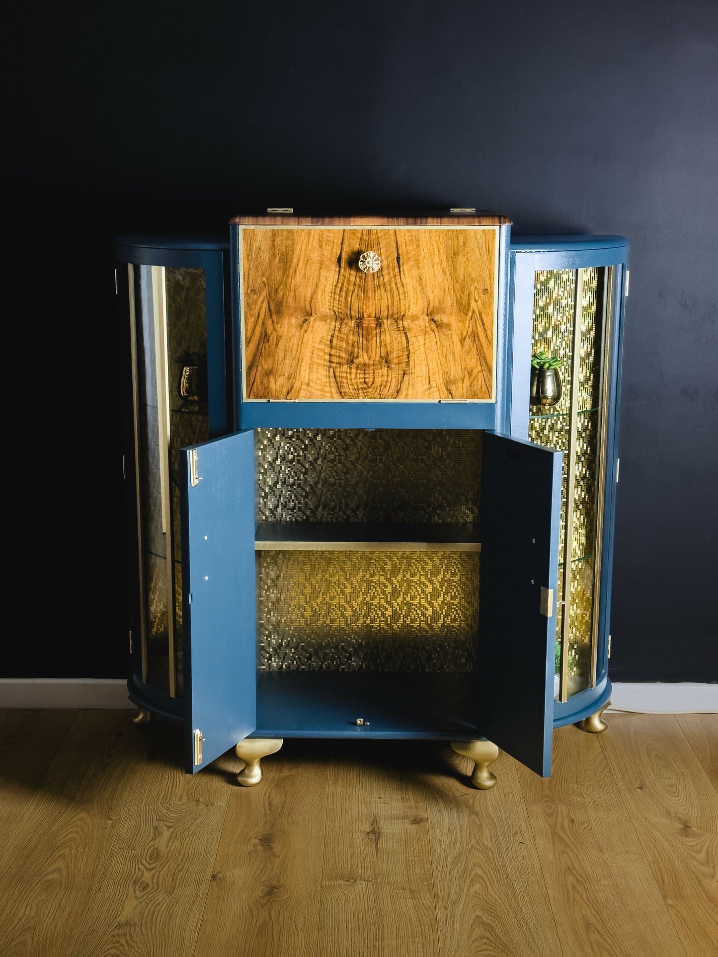 Art Deco Style Cocktail Cabinet/ Display Cabinet