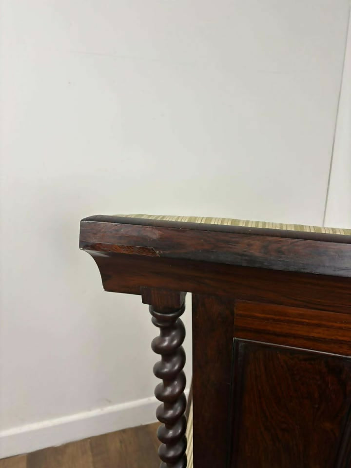 Early Victorian Walnut Upholstered Prayer Chair