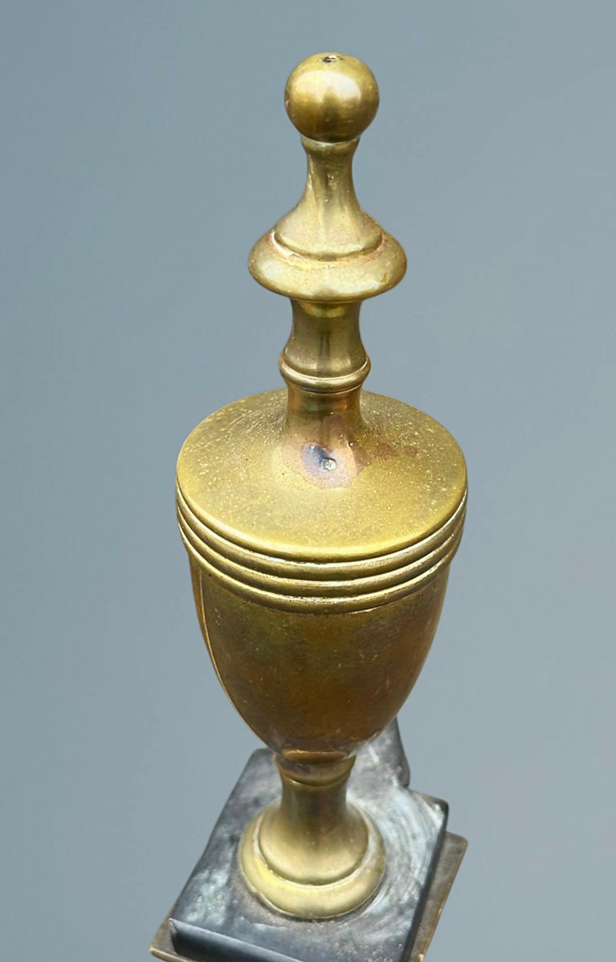 George III Style Wrought Iron and Brass Fire Basket