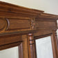 Wardrobe Antique French Style Oak Three Door Carved Mirrored Armoire LOT 6231