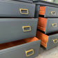 Pair of Vintage Stag chest of drawers / oversized bedside tables painted in dark grey