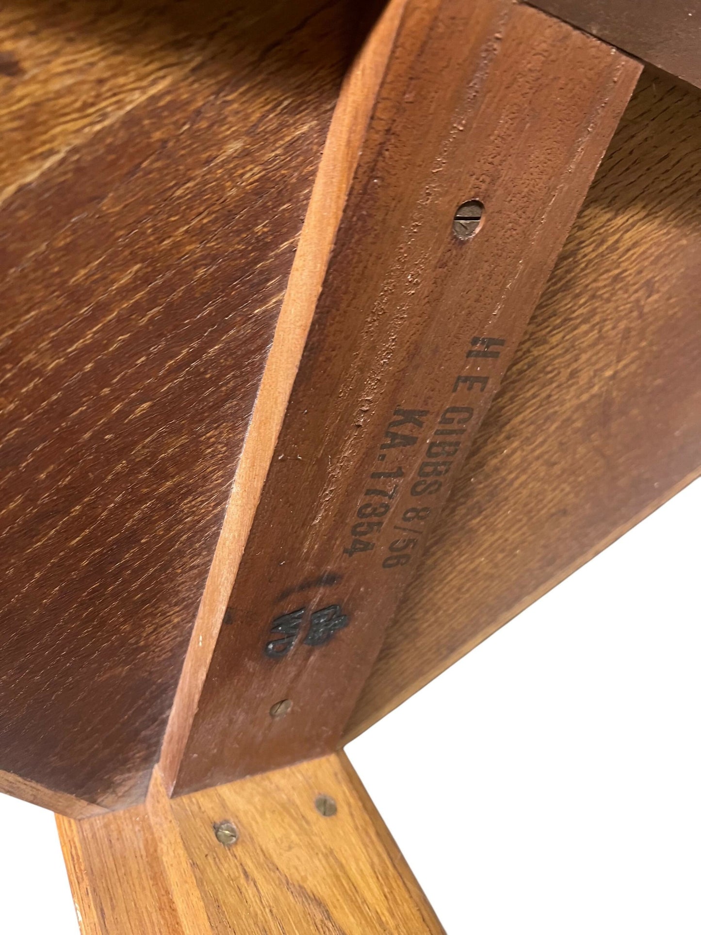 Mid century War department military side table coffee table by Gibbs