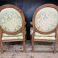 Generous Pair French Bergere Arm Chairs