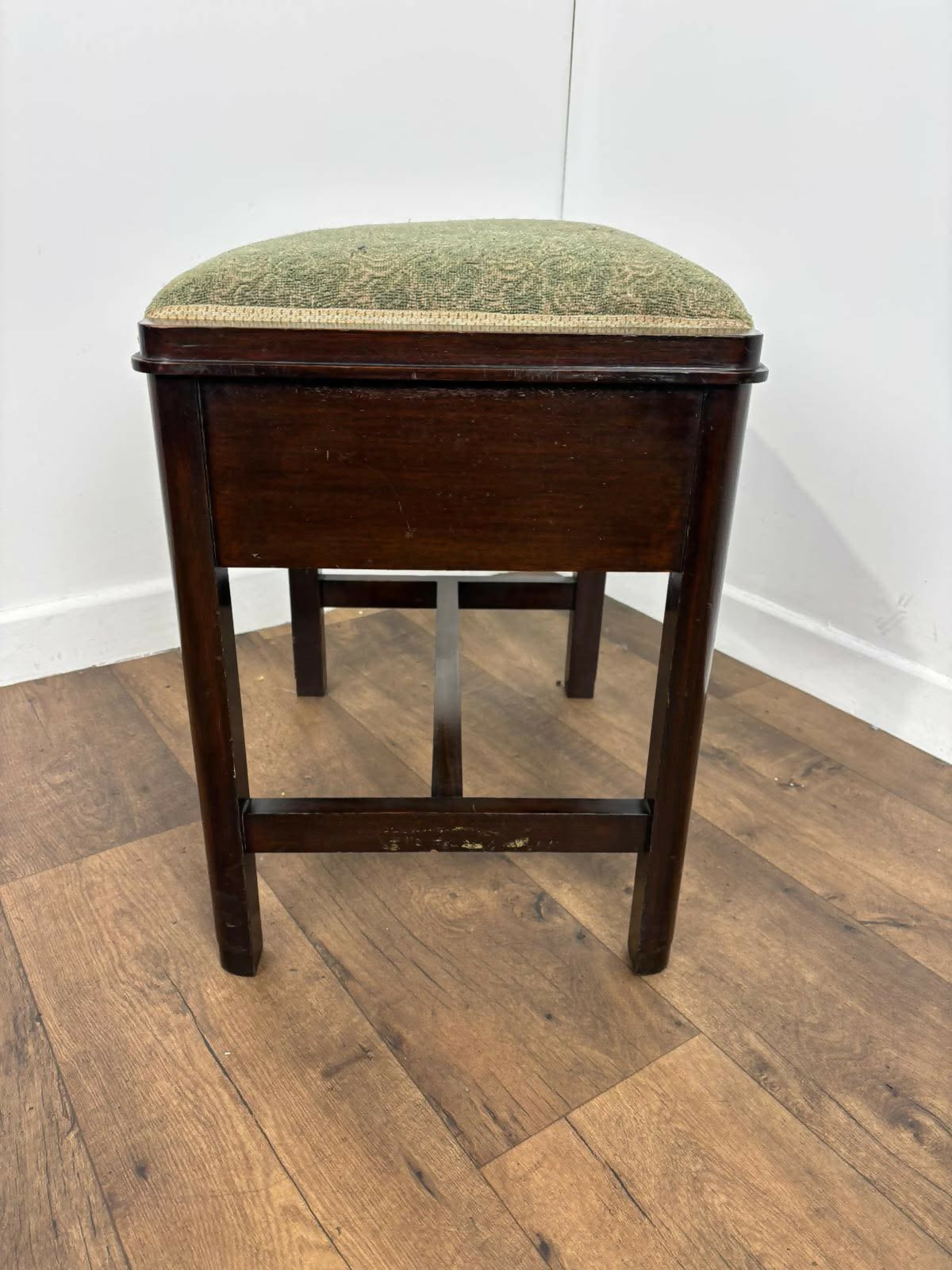 Vintage Mahogany Piano Stool with Storage