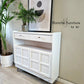 Slim Sideboard / Hallway Console in White, on hairpin legs - By Nathan