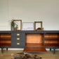 Dark grey Thomas & Greaves 7ft sideboard in dark grey