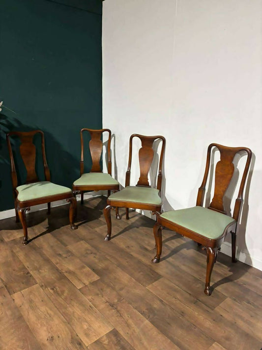 Early 20th 'Gostins' Set of Four Walnut Dining Chairs