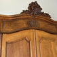 Wardrobe Antique French Style Oak Two Door Storage Carved Armoire LOT 6510
