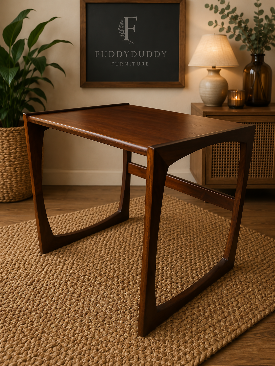 G Plan Quadrille – R. Bennett – restored teak – set of three