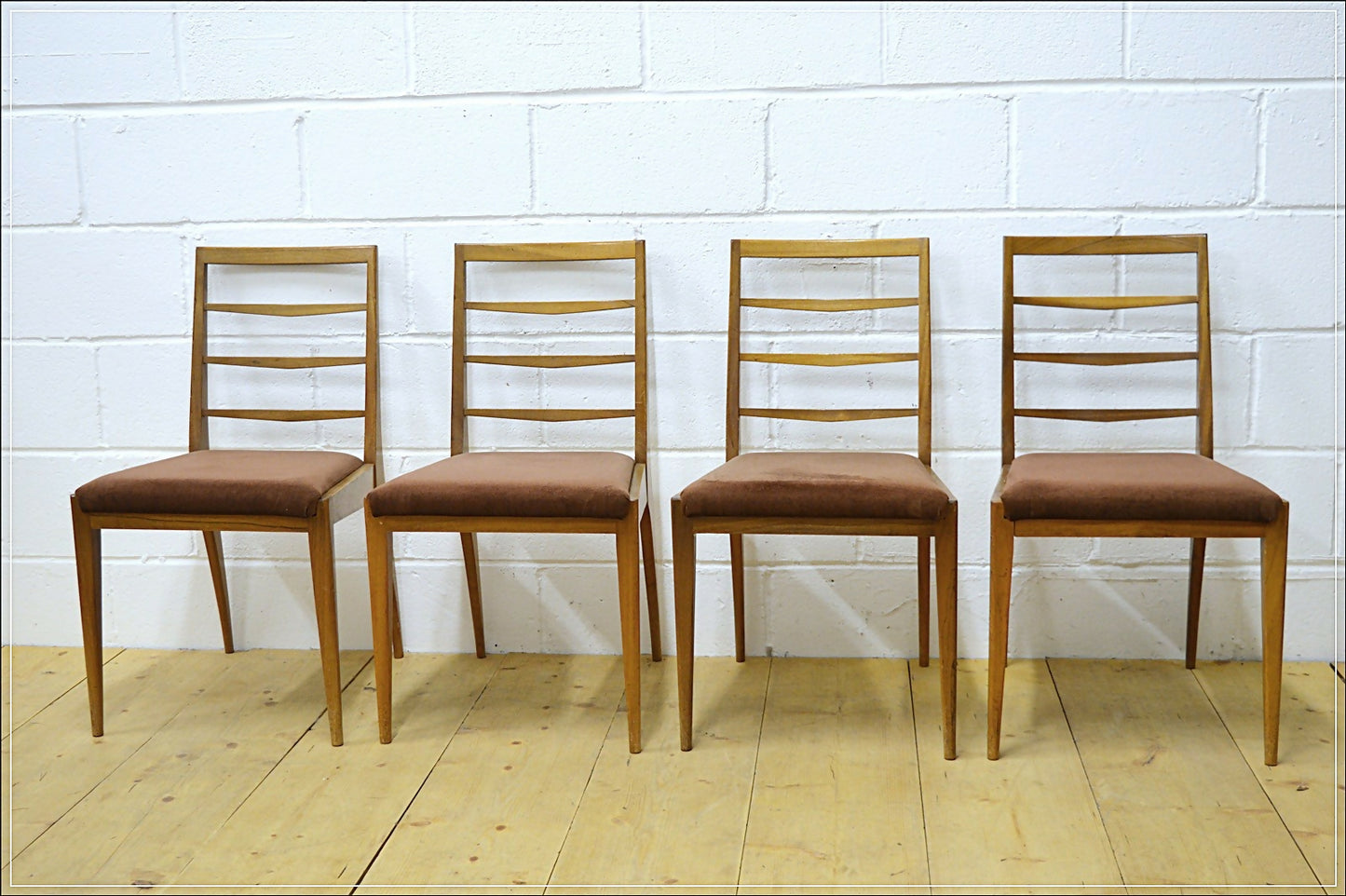 vintage dining chairs X4 teak McIntosh danish mid century DELIVERY