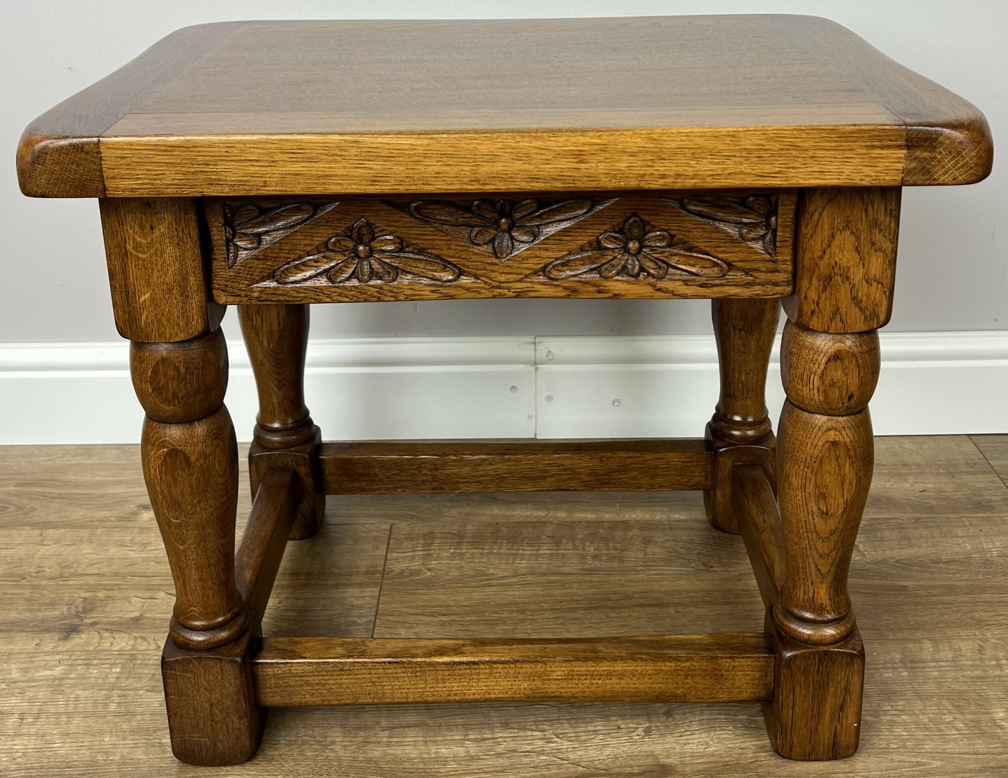 Pair of Bedside Tables Vintage French Oak Nightstands Carved Cabinets LOT 6212