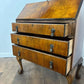 Vintage Walnut Veneered Bureau with Ball & Claw Feet