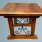 Hardwood and Wrought Iron Coffee Table