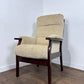 Vintage High Back Upholstered Armchair