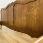 Bed Vintage French Louis XVI Double Bed Frame Oak Carved Headboard LOT 6408