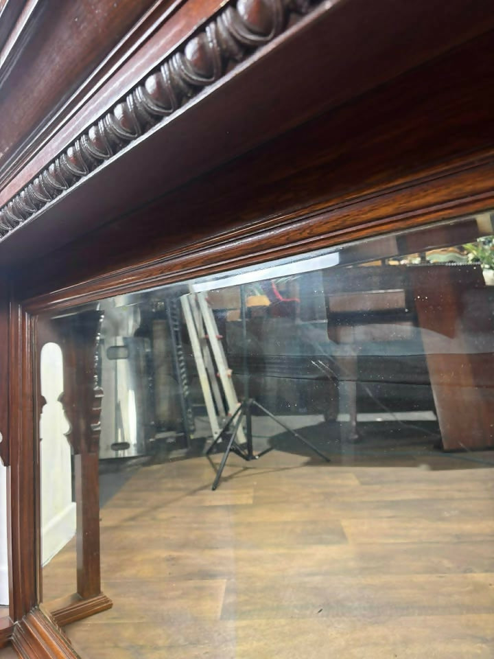 Victorian Mahogany Carved Mirror