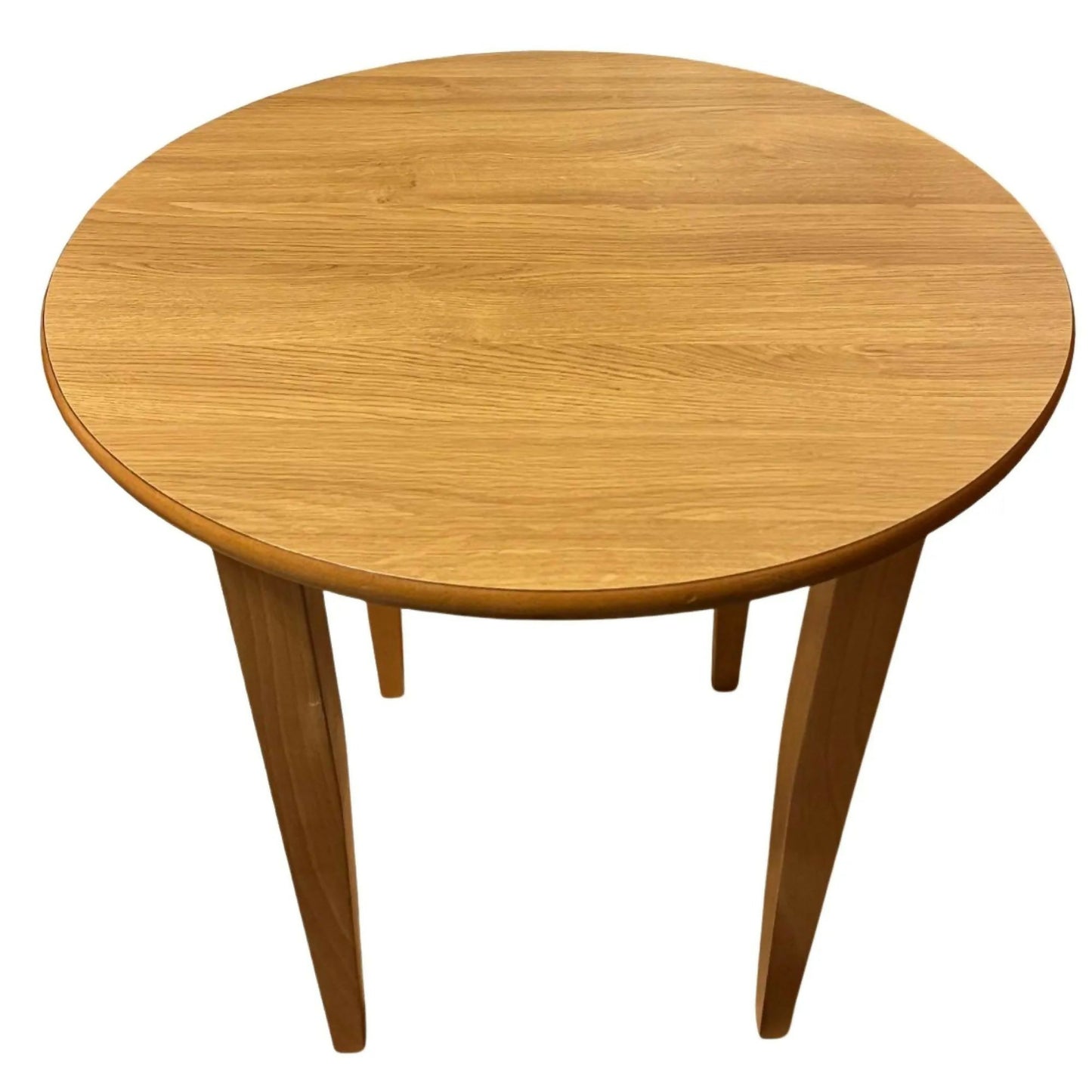 Mid-century style wooden side table, compact 63cm, small occasional table