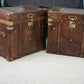 Luxury Leather Hand Dyed Travel Storage Trunks