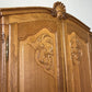 Wardrobe Vintage French Louis XVI Style Four Door Oak Carved Armoire LOT 4930
