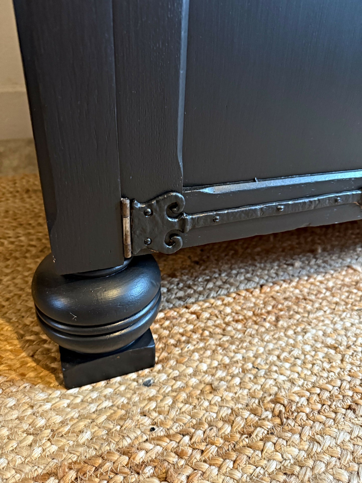 Newly refurbished solid wood sideboard black large