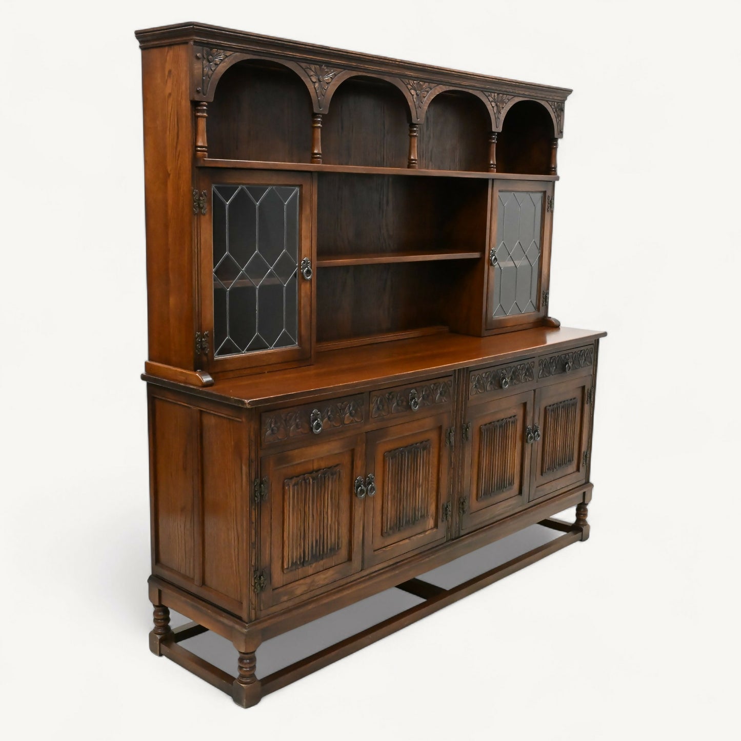 Large Old Charm Dresser Sideboard Base Tudor Brown Finish FREE UK Delivery*. SBR10830/1408E