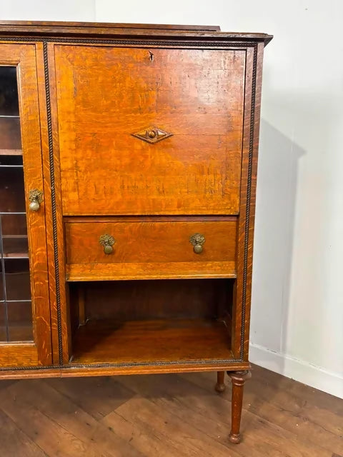 Vintage Oak Bureau Bookcase