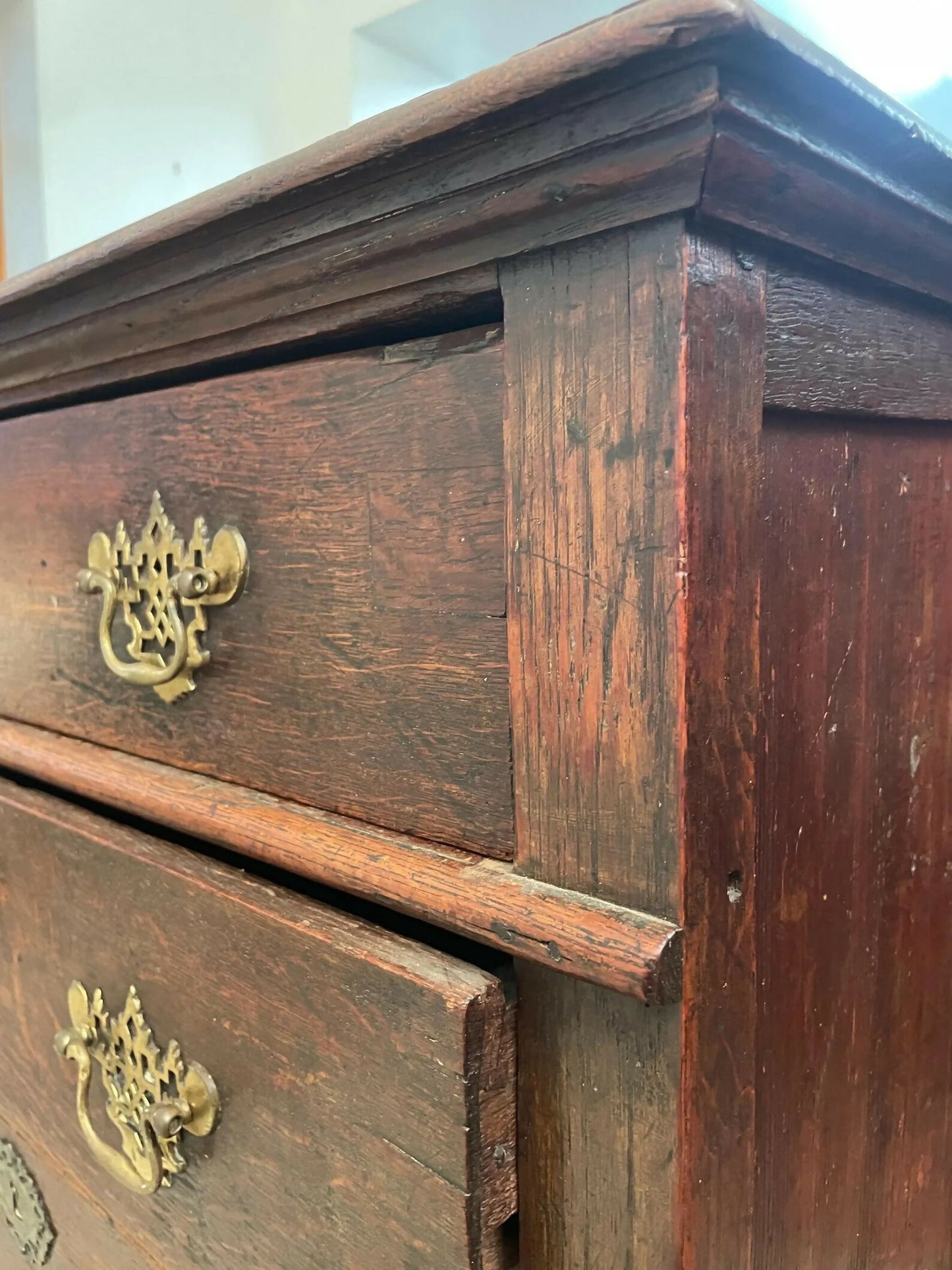 An 18th century vintage oak chest of drawers