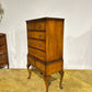 Vintage burr walnut veneered chest on stand88