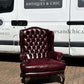 Red Leather Chesterfield Buttoned Back Armchair
