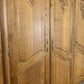 Wardrobe Vintage French Louis XVI Style Oak Four Door Carved Armoire LOT 6386