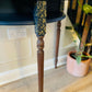 Half Moon Hall Table Upcycled/Refurbished Blue and Gold