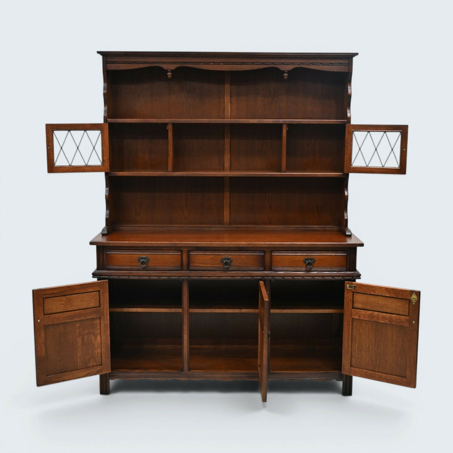 Old Charm Oak Dresser In Tudor Brown 4ft 6" Wide Door & Drawer FREE UK* Delivery