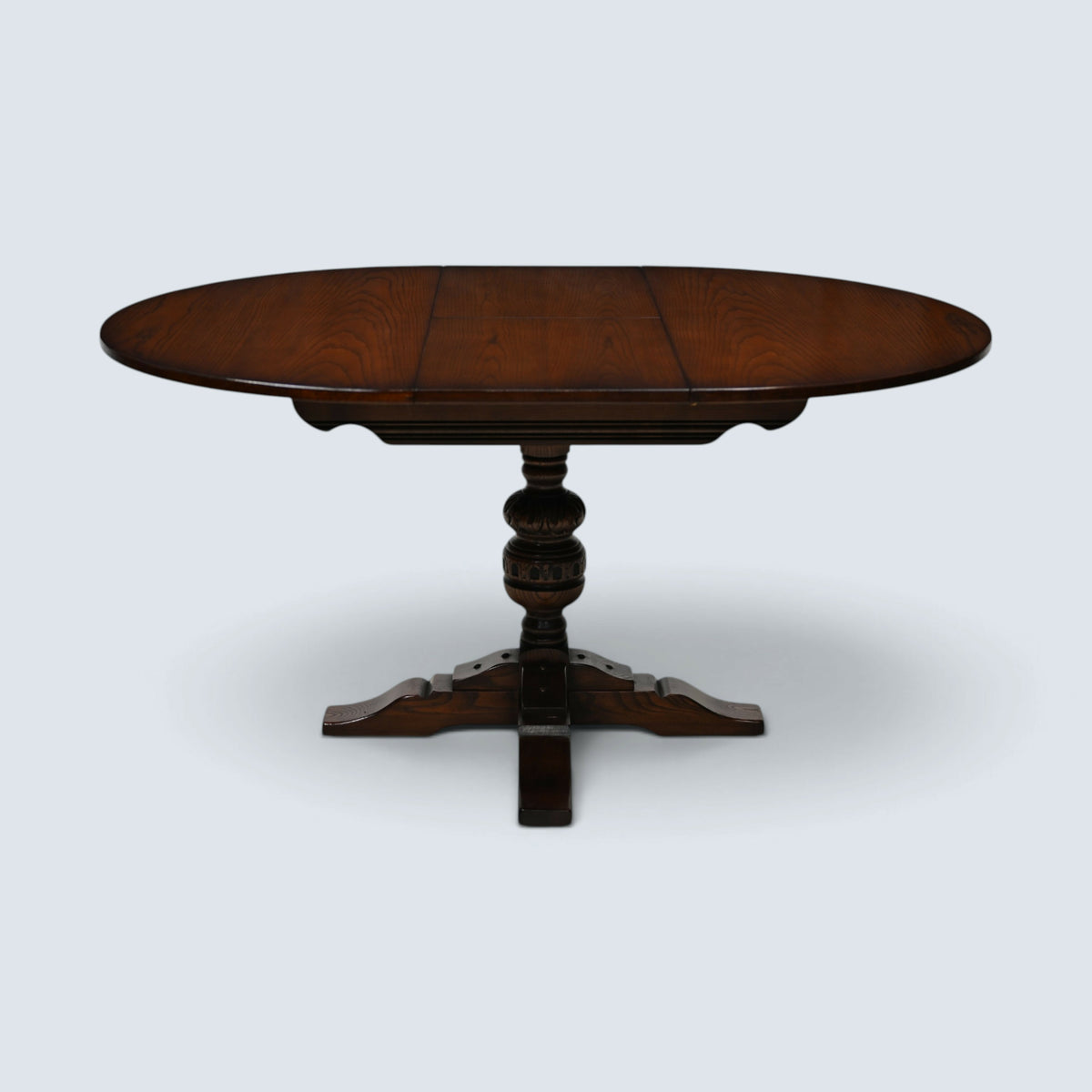 Old Charm Hunsdon Extending Pedestal Dining Table Tudor Brown FREE UK Delivery*