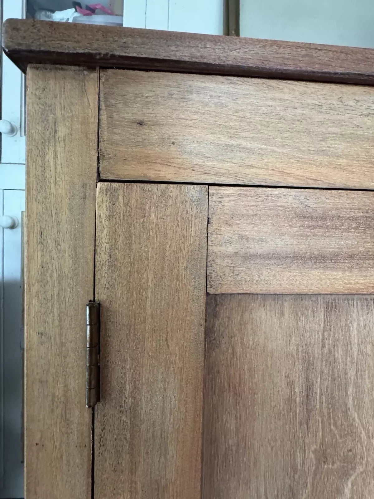 Large Antique Stripped Mahogany School Hall Larder Cupboard Cabinet Sideboard