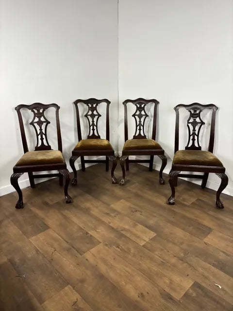 Victorian Set of Four Mahogany Dining Chairs