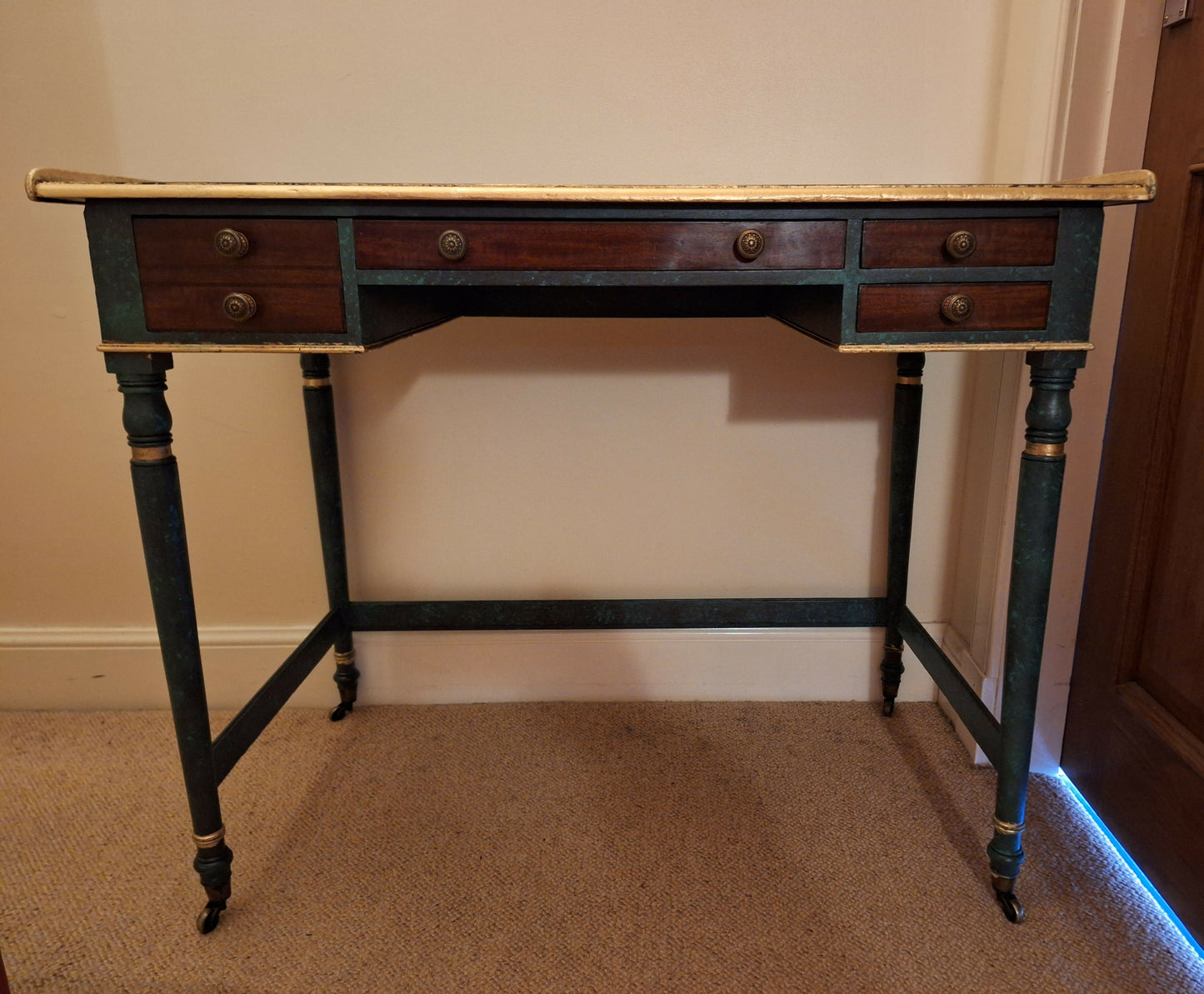 “Captain Kitty” Victorian Ladies Mahogany Writing Desk