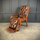 Superb Regency Mahogany & Leather Reclining Armchair