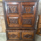 Antique Carved Welsh Oak Hall Livery Cupboard, c 1890