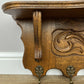 Coat Rack Vintage French Oak Wall Mounted 6 Hooks Carved Rack Hanger LOT 6202