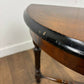 Antique Style Demi Lune Side Table on Reeded Supports