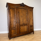 Wardrobe Antique French Louis XVI Style Oak Three Door Carved Armoire LOT 6461